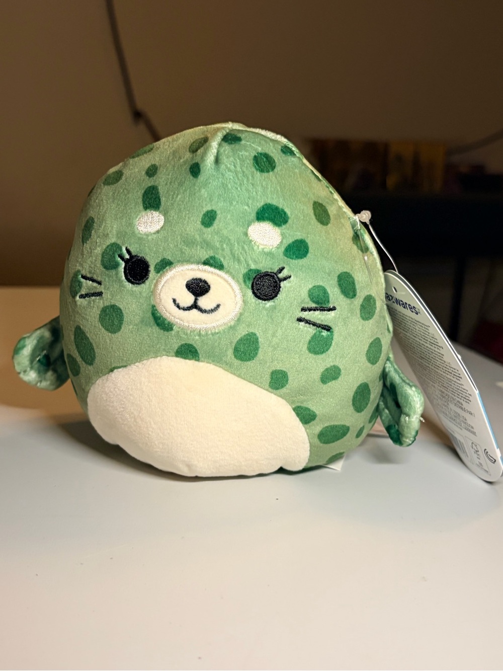 Squishmallow Plush Green Spotted Seal Stuffed Toy - Soft Small Pet Plush